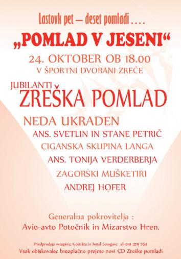 Nastop ansambla Tonija Verderberja na koncertu ansambla Zreška pomlad